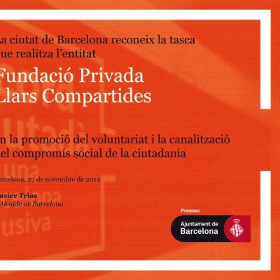 La Fundació es reconeguda per el seu compromís social amb la ciutat
